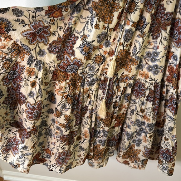 NWT Anthropologie Cotton Chicks Flowy Floral Peasant Sleeve Maxi Dress Small - Picture 9 of 11